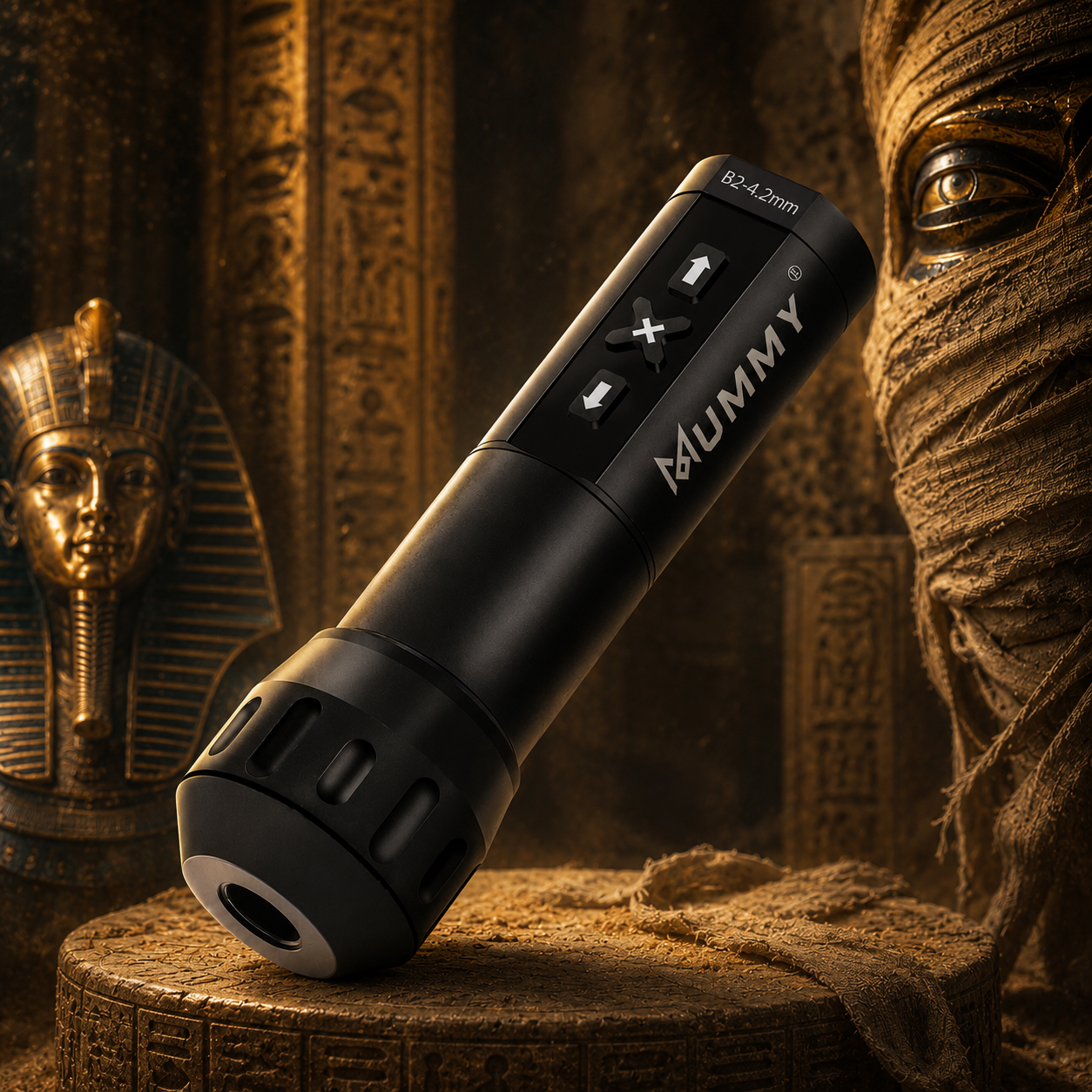 Translation missing: es.MUMMY ROTARY WIRELESS TATTOO MACHINE PEN DIRECT DRIVER 4.2MM(Black)