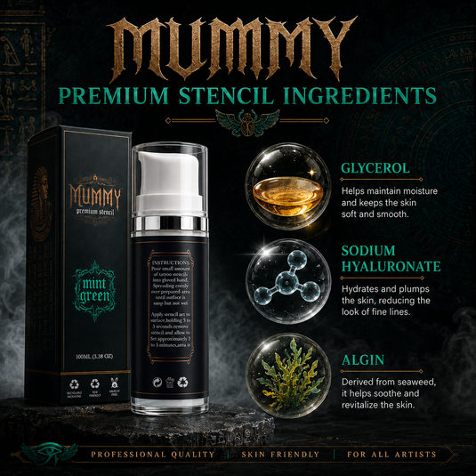 Translation missing: en.Mummy Tattoo Premium Stencil Gel Tattoo Transfer Gel Solution(pack of 100ml/3.38oz) (mint green)