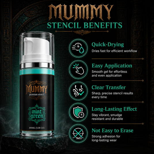 Translation missing: en.Mummy Tattoo Premium Stencil Gel Tattoo Transfer Gel Solution(pack of 100ml/3.38oz) (mint green)