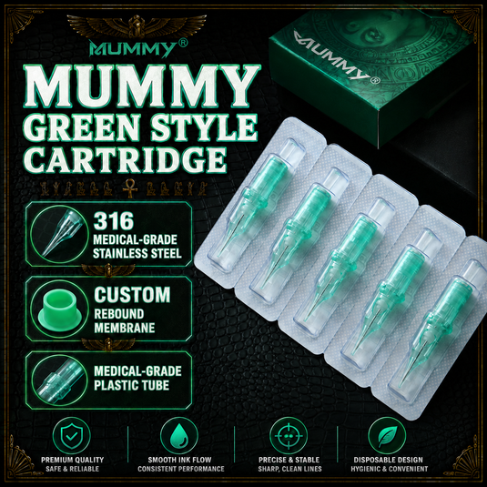 Translation missing: en.Mummy Green Tattoo Cartridge Needle for Round Liner 20PCS