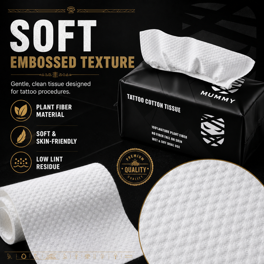 Translation missing: es.Mummy Cotton Tattoo Tissue Towels, Wet Dry Wipes for Tattoo Care, 80pcs