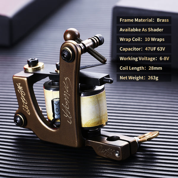 Mummy Coils Tattoo Machine Traditional Handmade Tattoo Gun For Liner Shader