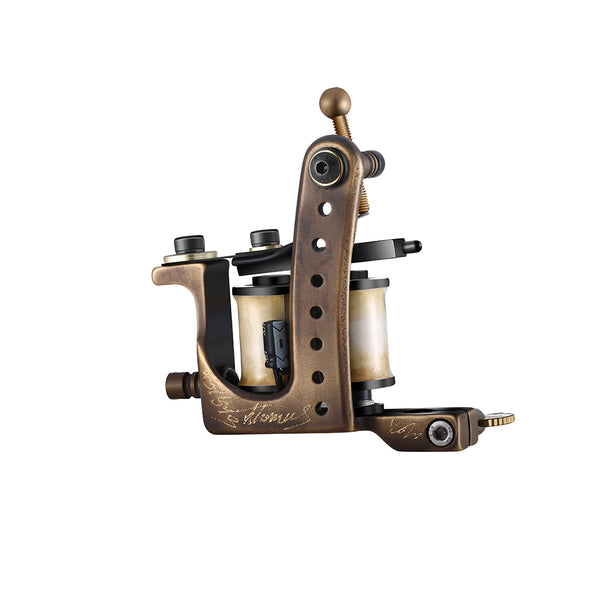 Mummy Retro Pure Copper Tattoo Machine For Liner Shader Traditional Handmade Coils Tattoo Gun