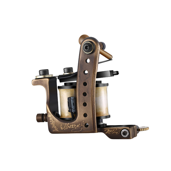 Mummy Retro Pure Copper Tattoo Machine For Liner Shader Traditional Handmade Coils Tattoo Gun