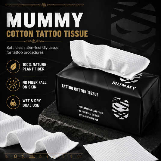 Translation missing: es.Mummy Cotton Tattoo Tissue Towels, Wet Dry Wipes for Tattoo Care, 80pcs