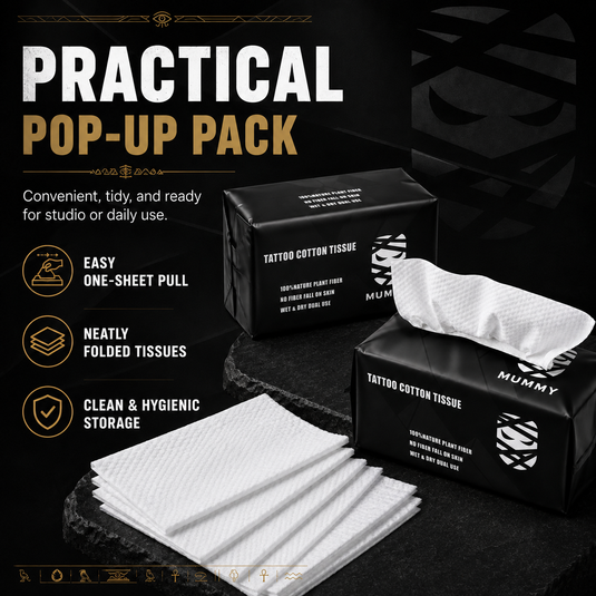 Translation missing: es.Mummy Cotton Tattoo Tissue Towels, Wet Dry Wipes for Tattoo Care, 80pcs