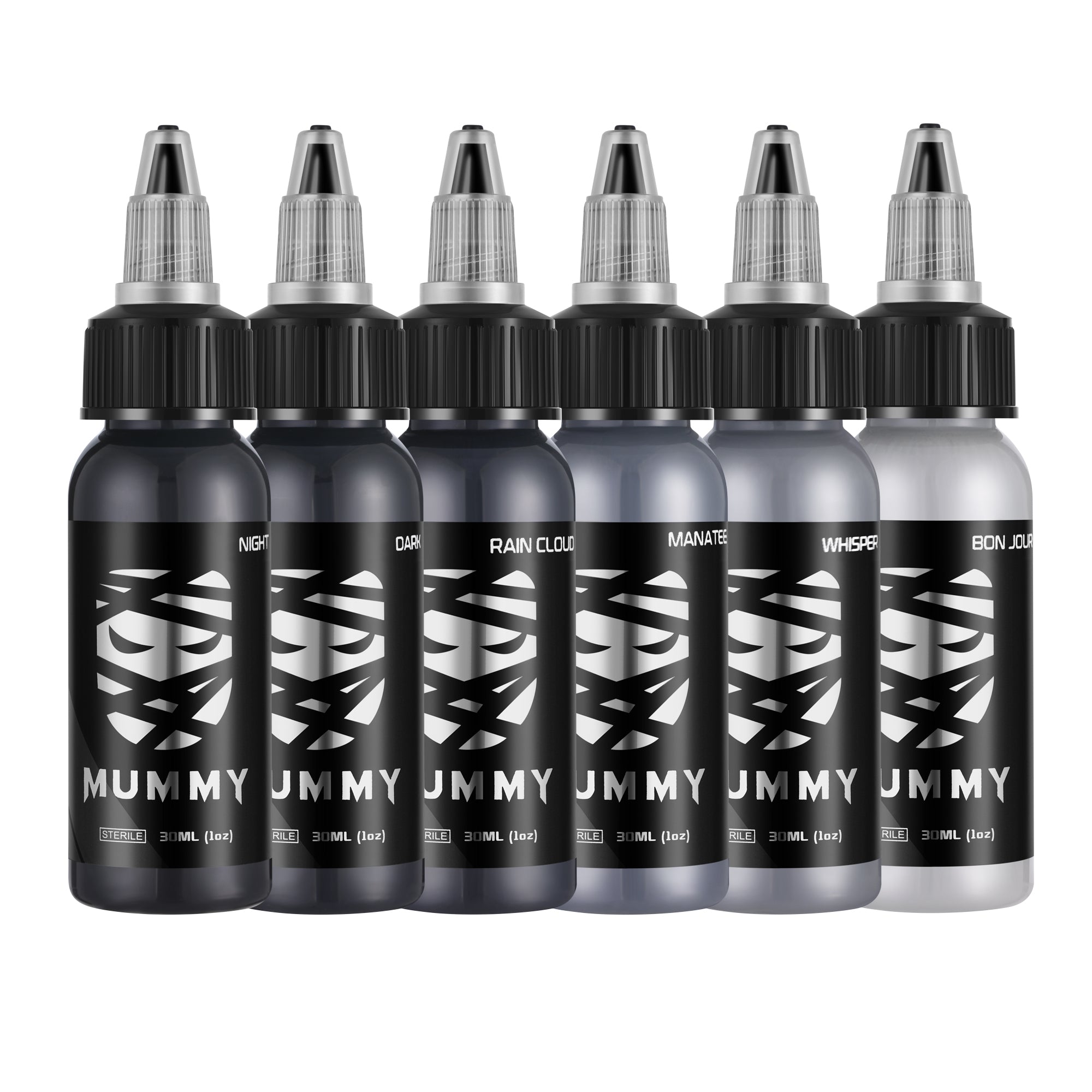 Translation missing: en.Mummy Tattoo Ink Ash Grey Set 6PCS (30ML)-MK5002