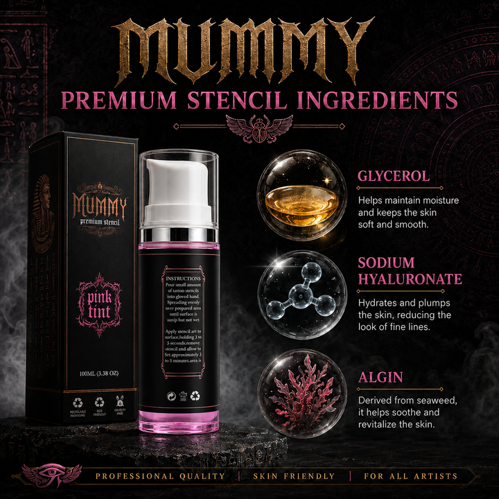 Translation missing: en.Mummy Tattoo Premium Stencil Gel Tattoo Transfer Gel Solution(pack of 100ml/3.38oz) (pink)