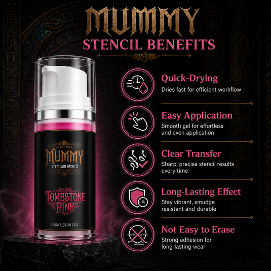 Translation missing: en.Mummy Tattoo Premium Stencil Gel Tattoo Transfer Gel Solution(pack of 100ml/3.38oz) (pink)