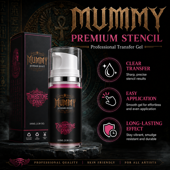 Translation missing: en.Mummy Tattoo Premium Stencil Gel Tattoo Transfer Gel Solution(pack of 100ml/3.38oz) (pink)