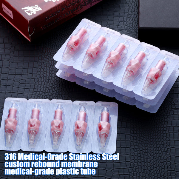 Mummy Pink Tattoo Cartridge Needle Tattoo for Curved Magnum 20PCS
