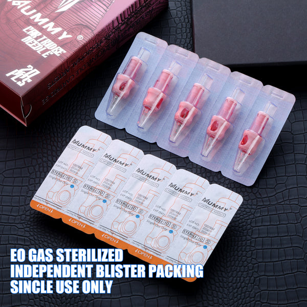 Mummy Pink Tattoo Cartridge Needle Tattoo for Curved Magnum 20PCS