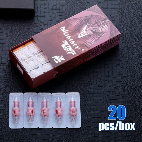MUMMY PINK TATTOO CARTRIDGE NEEDLE TATTOO FOR Round Shader 20PCS