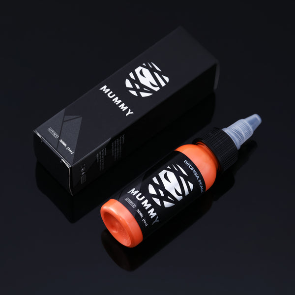 Mummy Professional Tattoo Ink 30ML Body Art Sterilized Permanent Coloring USA Custom Tattoo Colors 1 oz (Georgia Peach)