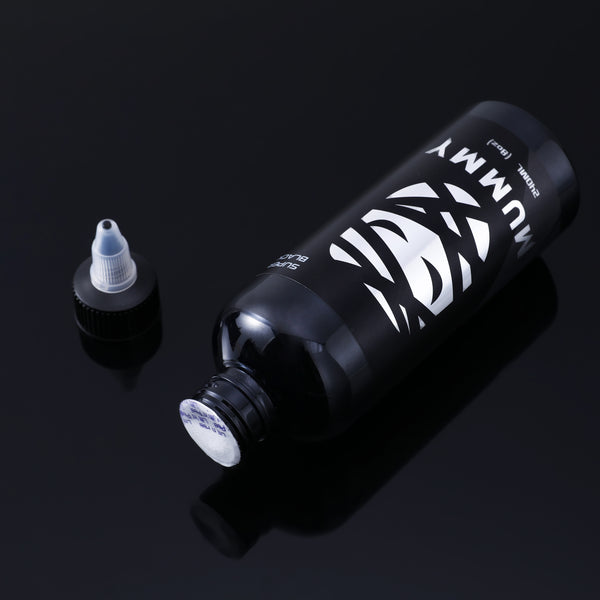 Mummy Professional Tattoo Ink 240ML Body Art Sterilized Permanent Coloring USA Custom Tattoo Colors 8 OZ(Super Black)