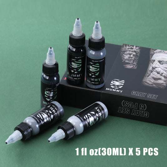 Translation missing: en.Mummy Professional Tattoo Gray Ink 30ML Set 5 PCS/Box