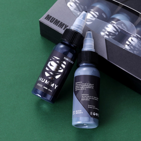 Mummy Tattoo Ink Ash Grey Set 6PCS (30ML)-MK5002