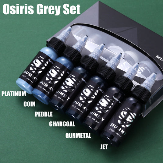 Translation missing: en.Mummy Osiris Grey Tattoo Ink Set 6PCS (30ML)-MK5001