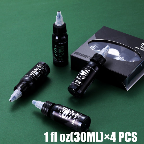 Mummy WhiteWash Tattoo Ink  Set 4PCS (30ML)-MK6001