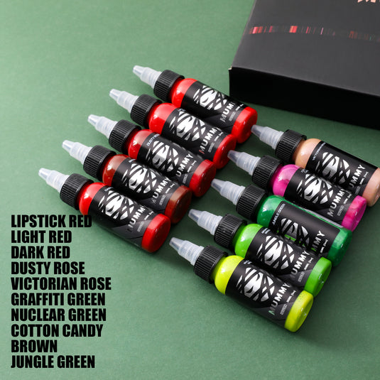 Translation missing: en.Mummy Tattoo Ink 10pcs Colors Rose Set