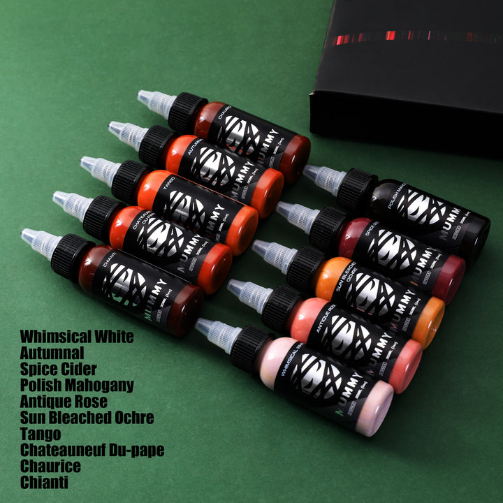 Translation missing: en.Mummy Flesh Tone Tattoo Ink Set 10 Colors(30ML)-MK1009