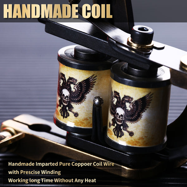Mummy Retro Pure Copper Tattoo Machine For Liner Shader Traditional Handmade Coils Tattoo Gun