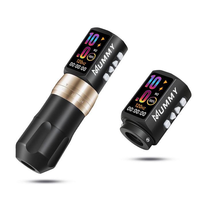 Translation missing: en.Mummy Tattoo Machine Pen with Adjustable 7 Strokes(Dual Battery)-black