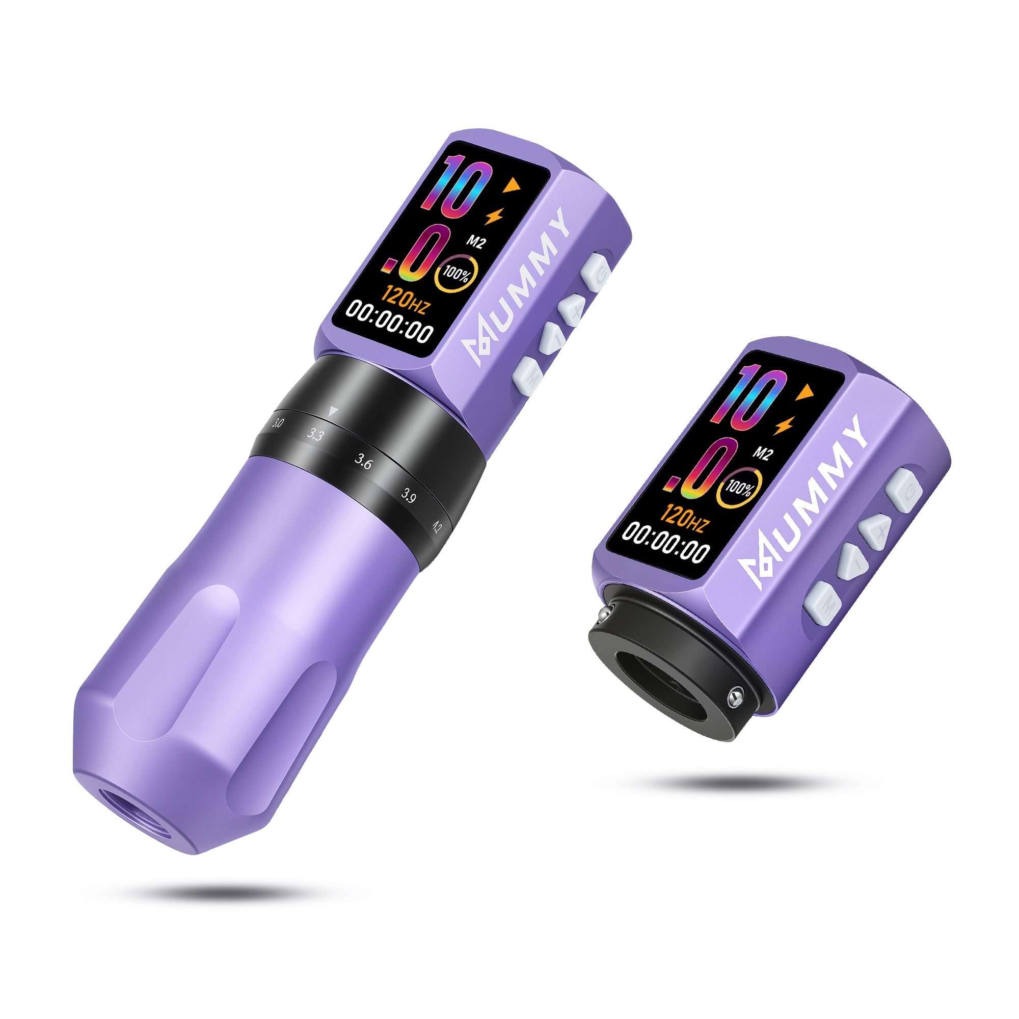 Translation missing: en.Mummy Tattoo Machine Pen with Adjustable 7 Strokes(Dual Battery)-purple