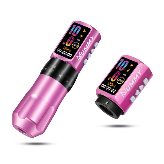 Translation missing: en.Mummy Tattoo Machine Pen with Adjustable 7 Strokes(Dual Battery)-pink