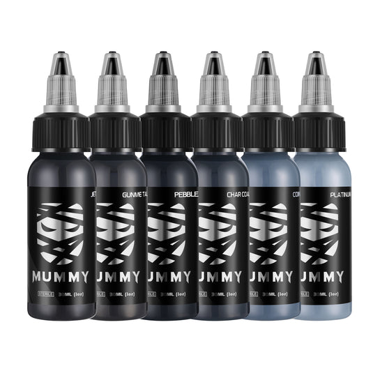 Translation missing: en.Mummy Osiris Grey Tattoo Ink Set 6PCS (30ML)-MK5001