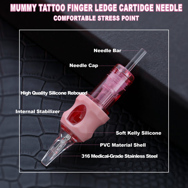 Mummy Pink Tattoo Cartridge Needle Tattoo for Curved Magnum 20PCS