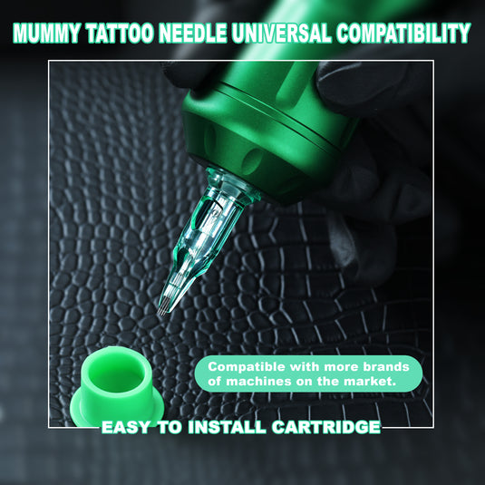 Translation missing: en.Mummy Green Tattoo Cartridge Needle Tattoo for Curved Magnum 20PCS