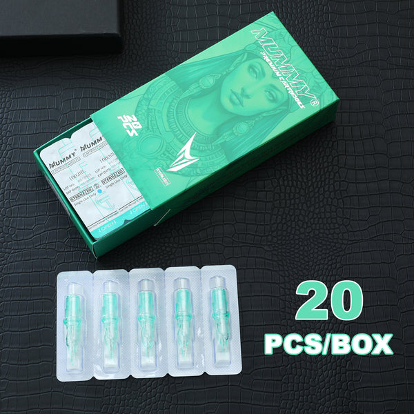 Mummy Green Tattoo Cartridge Needle Tattoo for Curved Magnum 20PCS