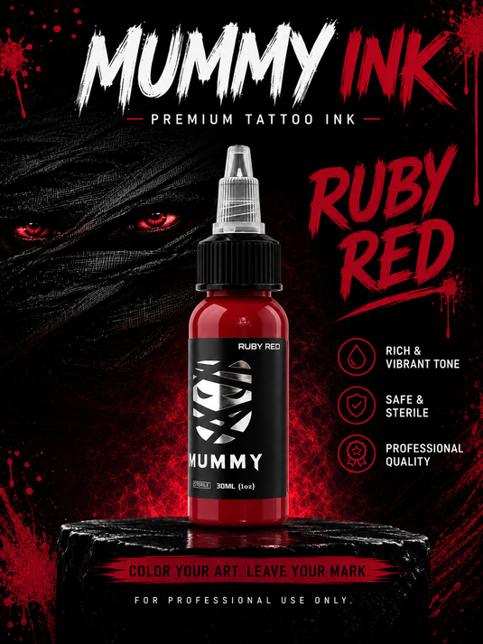 Translation missing: en.Mummy Tattoo Ink, 1oz Professional Pigment for Body Art(Ruby Red)