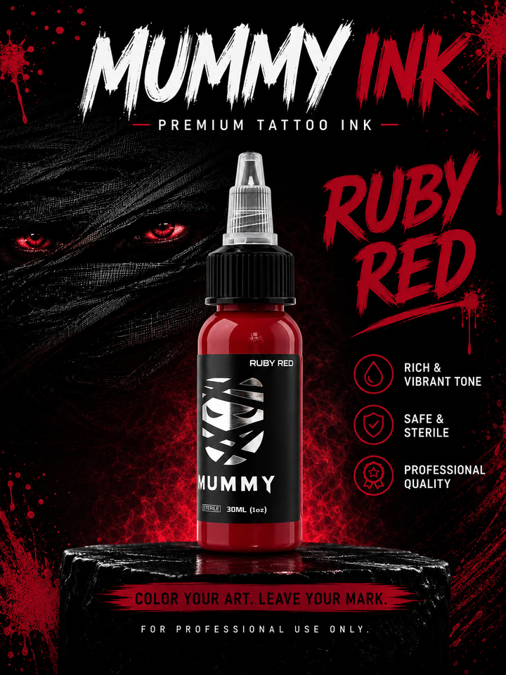 Translation missing: en.Mummy Tattoo Ink, 1oz Professional Pigment for Body Art(Ruby Red)