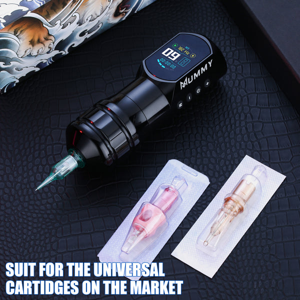 Mummy Wireless Tattoo Pen Machine Direct Drive Transmission (Black Color)