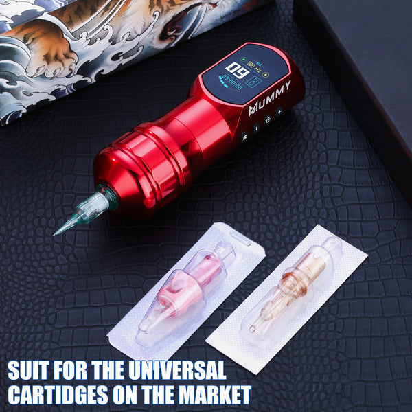 Mummy Wireless Tattoo Pen Machine Direct Drive Transmission (Red Color)
