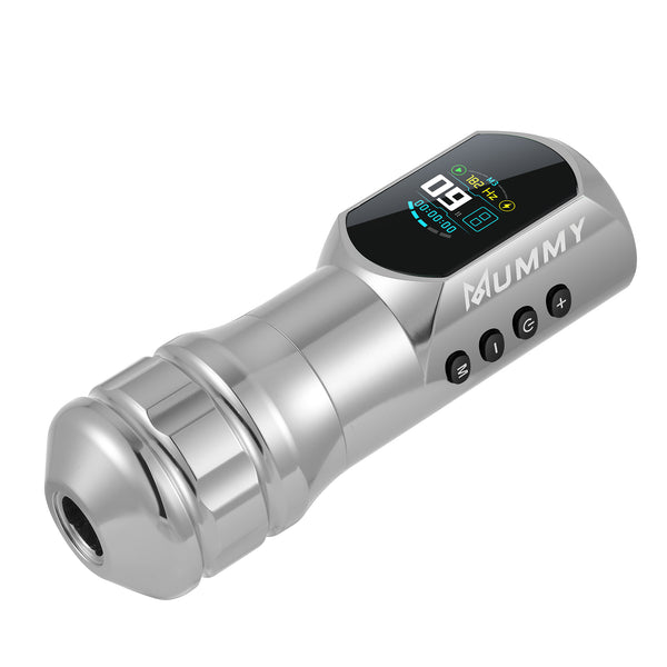 Mummy Wireless Tattoo Pen Machine Direct Drive Transmission (Silver Color)