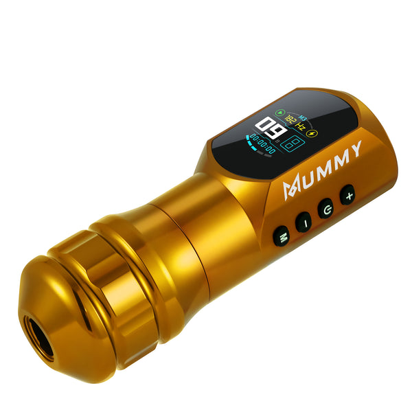 Mummy Wireless Tattoo Pen Machine Direct Drive Transmission (Gold Color)