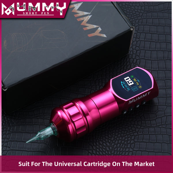 Mummy Wireless Tattoo Pen Machine Direct Drive Transmission (Pink Color)