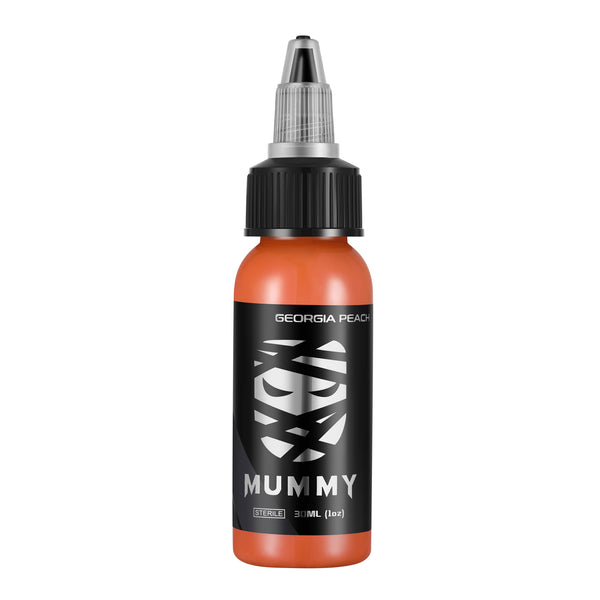 Mummy Professional Tattoo Ink 30ML Body Art Sterilized Permanent Coloring USA Custom Tattoo Colors 1 oz (Georgia Peach)