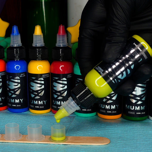 Mummy USA Custom Tattoo Ink Color Set 1 oz(Nuclear Green)