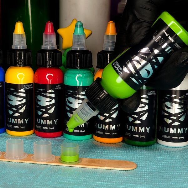 Mummy USA Custom Tattoo Ink Color Set 1 oz(Graffiti Green)