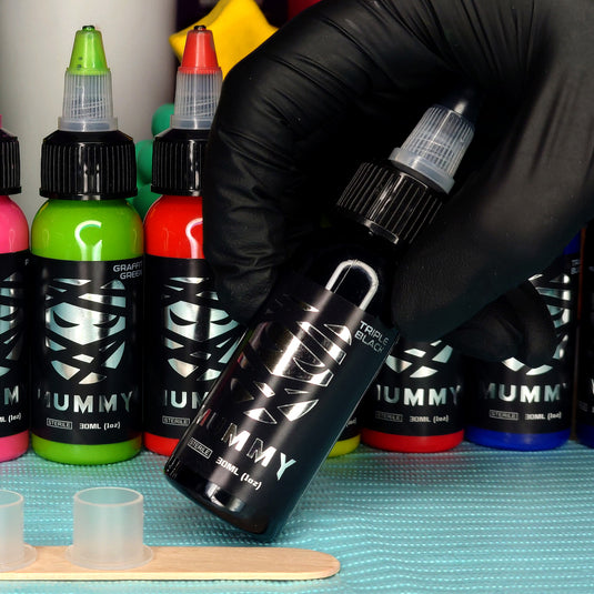 Translation missing: en.Mummy USA Custom Tattoo Ink Color Set 1 oz(Triple Black)