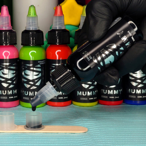 Mummy USA Custom Tattoo Ink Color Set 1 oz(Triple Black