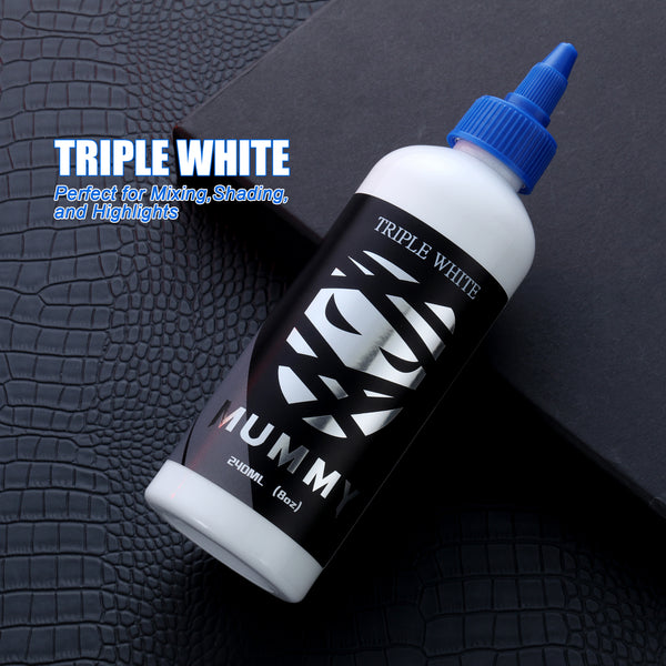 Mummy Tattoo Ink USA Custom Tattoo Colors 8 OZ(Triple White)