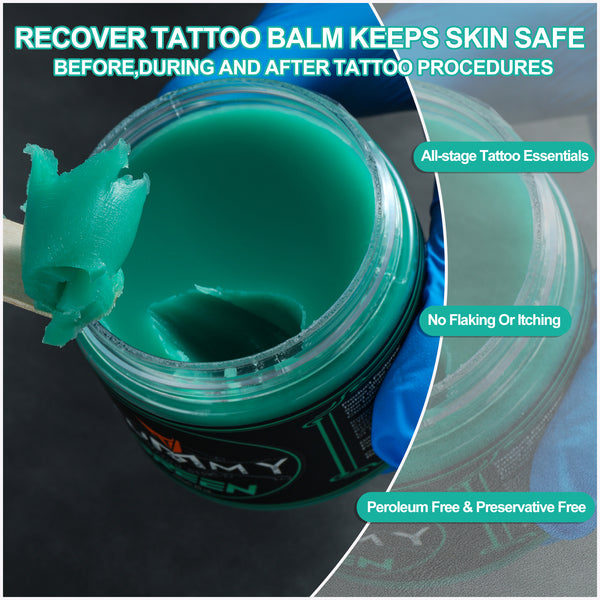 Mummy Tattoo Glide Aftercare Cream for Before During After Tattoo Process (green)