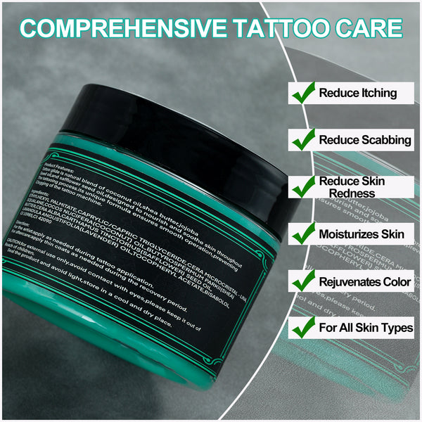 Mummy Tattoo Glide Aftercare Cream for Before During After Tattoo Process (green)