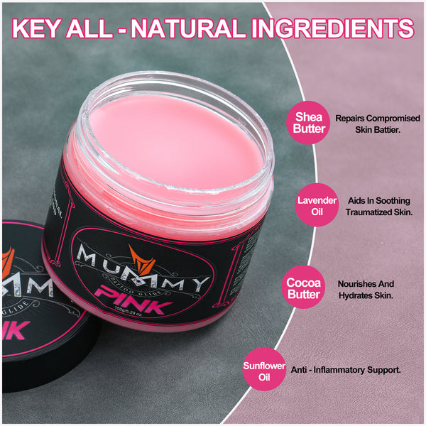 Mummy Tattoo Glide Aftercare Cream for Before During After Tattoo Process (pink)