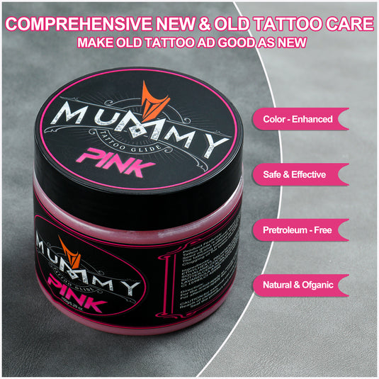 Translation missing: en.Mummy Tattoo Glide Aftercare Cream for Before During After Tattoo Process (pink)